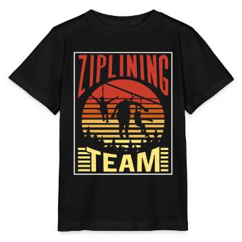 Ziplining Team Seilrutsche Zipline Sport Sprüche - Stanley/Stella Kinder T-Shirt MINI CREATOR  - Schwarz - Vorne - Mikhail (115cm)