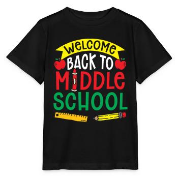 Welcome Back to Middle School Back to School - Stanley/Stella MINI CREATOR Kids’ T-Shirt - black - Front - Mikhail (115cm)