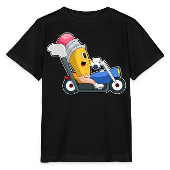 Moto Pencil - T-shirt bio MINI CREATOR Stanley/Stella Enfant - noir - Devant - Mikhail (115cm)