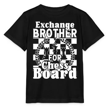 Échanger un frère contre un échiquier - T-shirt bio MINI CREATOR Stanley/Stella Enfant - noir - Devant - Mikhail (115cm)