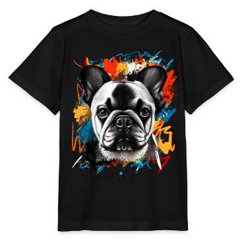 Bouledogue français - T-shirt bio MINI CREATOR Stanley/Stella Enfant - noir - Devant - Mikhail (115cm)
