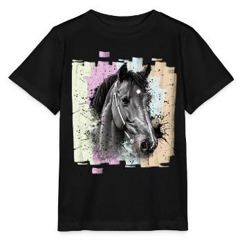 Horse - Stanley/Stella MINI CREATOR Kids’ T-Shirt - black - Front - Mikhail (115cm)