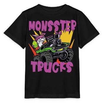 Easter Bunny et Easter Egg Monster Truck Rccars - T-shirt bio MINI CREATOR Stanley/Stella Enfant - noir - Devant - Mikhail (115cm)