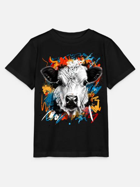 Kuh - Stanley/Stella Kinder T-Shirt MINI CREATOR - Schwarz