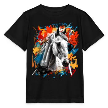 Horse - Stanley/Stella MINI CREATOR Kids’ T-Shirt - black - Front - Mikhail (115cm)