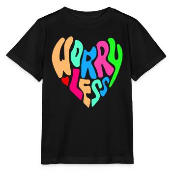 Worry less is the advice # - Stanley/Stella MINI CREATOR Kids’ T-Shirt - black - Front - Mikhail (115cm)