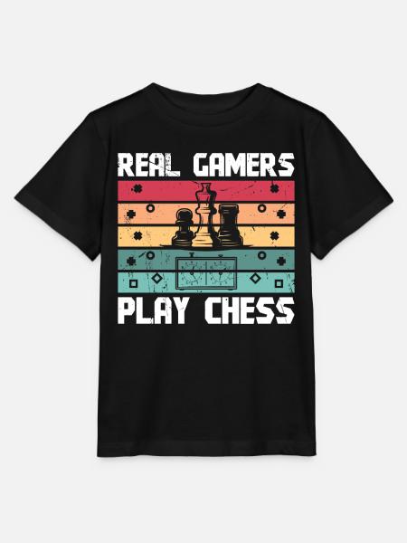 Real Gamer play chess - Stanley/Stella Kinder T-Shirt MINI CREATOR - Schwarz