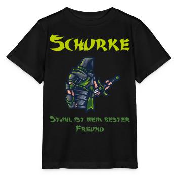 Stahl trifft auf Schatten | Das Schurken-Design - Stanley/Stella Kinder T-Shirt MINI CREATOR  - Schwarz - Vorne - Mikhail (115cm)