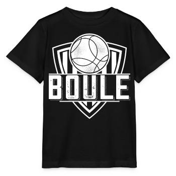 Boule boule boules pour bouler pétanque - T-shirt bio MINI CREATOR Stanley/Stella Enfant - noir - Devant - Mikhail (115cm)