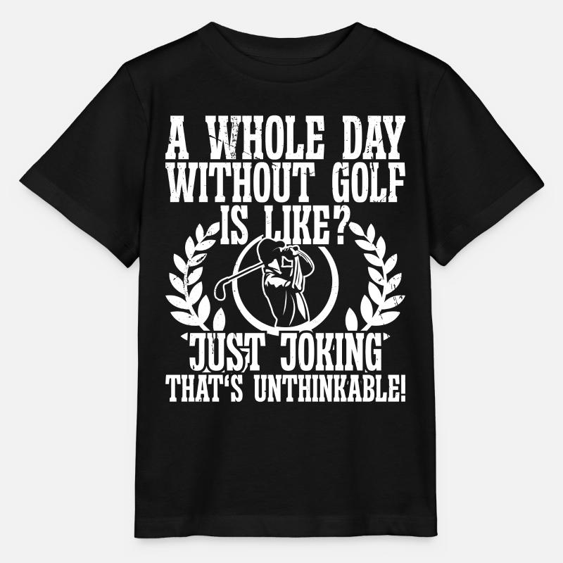 Une journée entière sans golf, c’est comme - T-shirt bio MINI CREATOR Stanley/Stella Enfant - noir