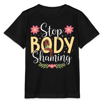 Plus de body shaming Bodyshaming agacement - T-shirt bio MINI CREATOR Stanley/Stella Enfant - noir - Devant - Mikhail (115cm)