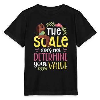 La Balance ne détermine pas votre valeur Honte corporelle - T-shirt bio MINI CREATOR Stanley/Stella Enfant - noir - Devant - Mikhail (115cm)