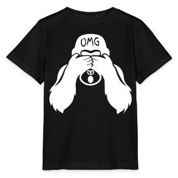 Witziger Gorilla OMG Affe - Stanley/Stella Kinder T-Shirt MINI CREATOR  - Schwarz - Vorne - Mikhail (115cm)