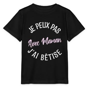 Cadeau maman, cadeau mère. cadeau maman de l'année - T-shirt bio MINI CREATOR Stanley/Stella Enfant - noir - Devant - Mikhail (115cm)