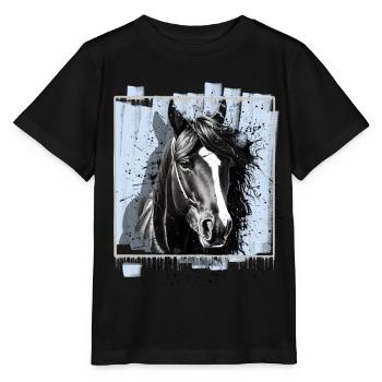 Horse - Stanley/Stella MINI CREATOR Kids’ T-Shirt - black - Front - Mikhail (115cm)