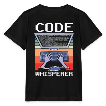 Code Whisperer Programmer Coding Coder - Stanley/Stella MINI CREATOR Kids’ T-Shirt - black - Front - Mikhail (115cm)