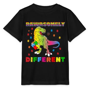 Un garçon autiste très différent - T-shirt bio MINI CREATOR Stanley/Stella Enfant - noir - Devant - Mikhail (115cm)