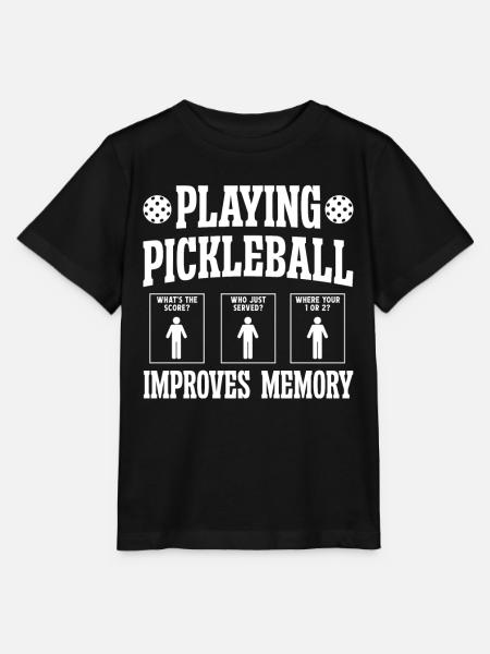 Playing Pickleball improves memory - Stanley/Stella Kinder T-Shirt MINI CREATOR - Schwarz