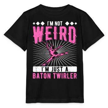 Baton Rod Turning Je ne suis pas bizarre Je suis un Baton Twirler - T-shirt bio MINI CREATOR Stanley/Stella Enfant - noir - Devant - Mikhail (115cm)