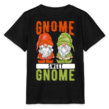 Garden Gnomes Garden Gnomes Gnome Sweet Gnome - Stanley/Stella MINI CREATOR Kids’ T-Shirt - black - Front - Mikhail (115cm)
