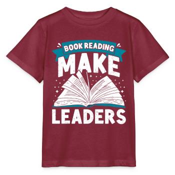 Book Reading Teacher Librarian Reader - Stanley/Stella Kinder T-Shirt MINI CREATOR  - Burgunderrot - Vorne - Kain (125cm)
