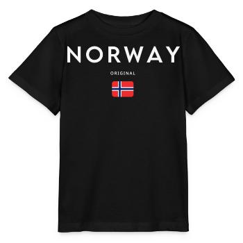 Drapeau norvégien, fierté norvégienne - T-shirt bio MINI CREATOR Stanley/Stella Enfant - noir - Devant - Mikhail (115cm)