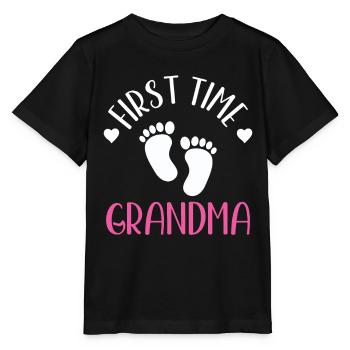 Das Erste Mal Oma Süß Großeltern Erstes Mal - Stanley/Stella Kinder T-Shirt MINI CREATOR  - Schwarz - Vorne - Mikhail (115cm)