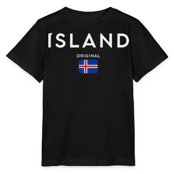 Flagge von Island, Isländischer Stolz - Stanley/Stella Kinder T-Shirt MINI CREATOR  - Schwarz - Vorne - Mikhail (115cm)