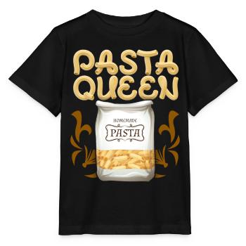 Nudeln, hausgemachte Pasta lustiger Spruch - Stanley/Stella Kinder T-Shirt MINI CREATOR  - Schwarz - Vorne - Mikhail (115cm)
