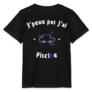 J peux pas j ai Piscine - T-shirt bio MINI CREATOR Stanley/Stella Enfant - noir - Devant - Mikhail (115cm)