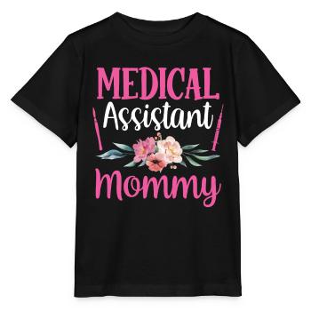 Assistante médicale Maman Profession Médicale - T-shirt bio MINI CREATOR Stanley/Stella Enfant - noir - Devant - Mikhail (115cm)