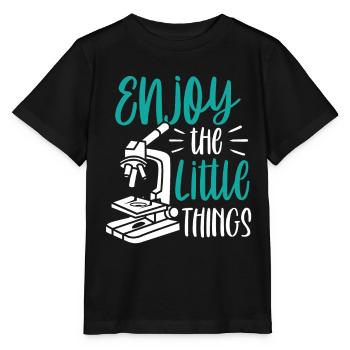Profitez des petites choses Microscope Microscopes - T-shirt bio MINI CREATOR Stanley/Stella Enfant - noir - Devant - Mikhail (115cm)