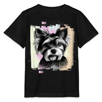 Yorkshire Terrier - Stanley/Stella Kinder T-Shirt MINI CREATOR  - Schwarz - Vorne - Mikhail (115cm)