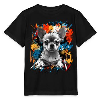 Chihuahua - T-shirt bio MINI CREATOR Stanley/Stella Enfant - noir - Devant - Mikhail (115cm)