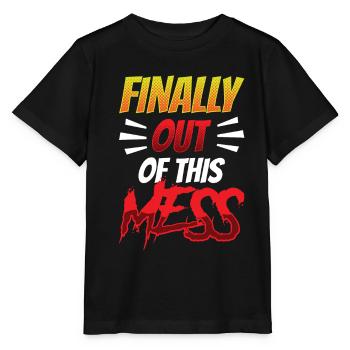 Enfin sortis du mess les retraités - T-shirt bio MINI CREATOR Stanley/Stella Enfant - noir - Devant - Mikhail (115cm)