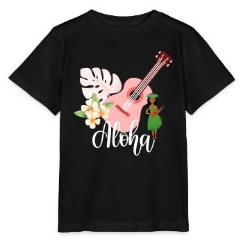 Aloha - Stanley/Stella Kinder T-Shirt MINI CREATOR  - Schwarz - Vorne - Mikhail (115cm)