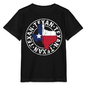 Texaner Sprüche Texas Stolz Texanisch - Stanley/Stella Kinder T-Shirt MINI CREATOR  - Schwarz - Vorne - Mikhail (115cm)