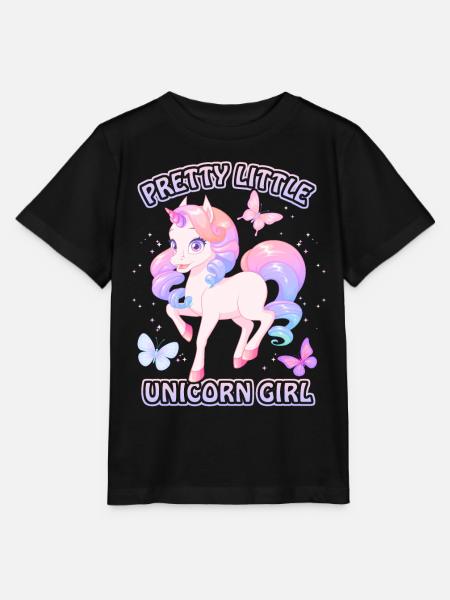 Eenhoornmeisje, Kawaii Eenhoorn, Mooi Meisje - Stanley/Stella Kinder-T-shirt MINI CREATOR  - zwart