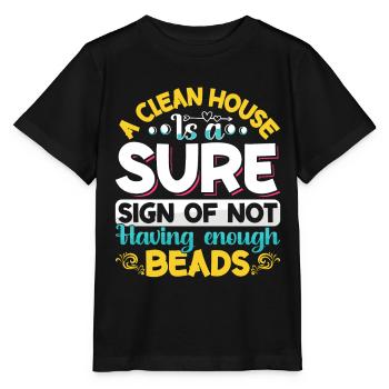 Beading Designs for Beader. - Stanley/Stella MINI CREATOR Kids’ T-Shirt - black - Front - Mikhail (115cm)