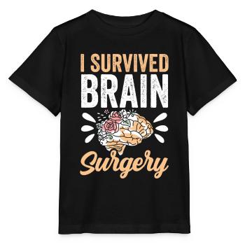 J’ai survécu à une chirurgie du cerveau Chirurgie du cerveau - T-shirt bio MINI CREATOR Stanley/Stella Enfant - noir - Devant - Mikhail (115cm)