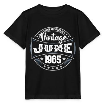 1965 Juni. Geburtstagsgeschenk Juni 1965 Juni - Stanley/Stella Kinder T-Shirt MINI CREATOR  - Schwarz - Vorne - Mikhail (115cm)