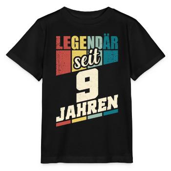 9. Geburtstag Legendär Seit 9 Jahren Legende 9 - Stanley/Stella Kinder T-Shirt MINI CREATOR  - Schwarz - Vorne - Mikhail (115cm)