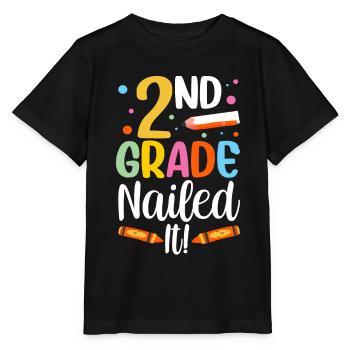 Second Grade Bull's Eye Second Grader Teacher - Stanley/Stella MINI CREATOR Kids’ T-Shirt - black - Front - Mikhail (115cm)