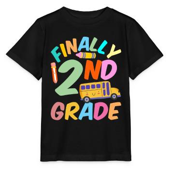 Endlich Zweite Klasse Lehrer Schule Zweitklässler - Stanley/Stella Kinder T-Shirt MINI CREATOR  - Schwarz - Vorne - Mikhail (115cm)