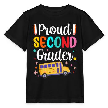 Stolzer Zweitklässler Lehrer Schule Zweite Klasse - Stanley/Stella Kinder T-Shirt MINI CREATOR  - Schwarz - Vorne - Mikhail (115cm)