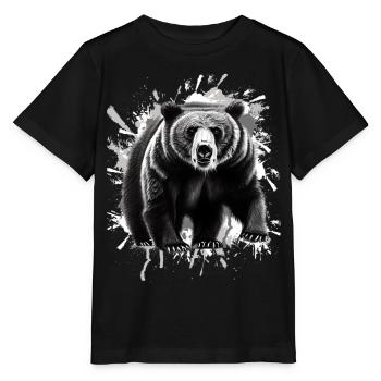 Bär - Stanley/Stella Kinder T-Shirt MINI CREATOR  - Schwarz - Vorne - Mikhail (115cm)