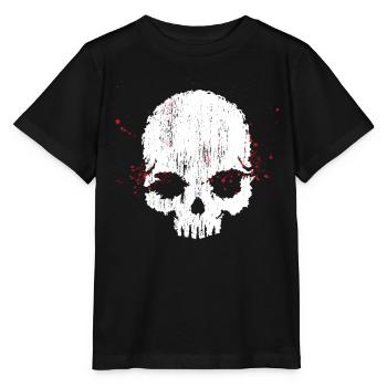 Totenkopf - Metal - Rocker - Biker - Stanley/Stella Kinder T-Shirt MINI CREATOR  - Schwarz - Vorne - Mikhail (115cm)