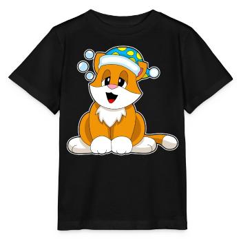 Bonnet de nuit pour chat - T-shirt bio MINI CREATOR Stanley/Stella Enfant - noir - Devant - Mikhail (115cm)
