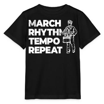 Répétition du tempo du rythme de marche - T-shirt bio MINI CREATOR Stanley/Stella Enfant - noir - Devant - Mikhail (115cm)