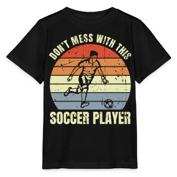 Blague drôle sur le football - T-shirt bio MINI CREATOR Stanley/Stella Enfant - noir - Devant - Mikhail (115cm)
